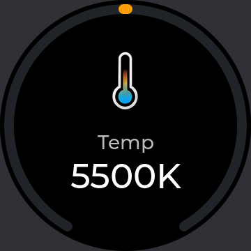 Temperature being edited